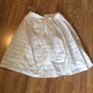 NWT Burberry Brit white pleated skirt